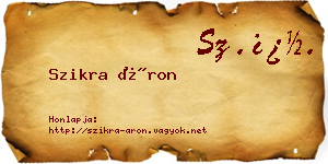 Szikra Áron névjegykártya